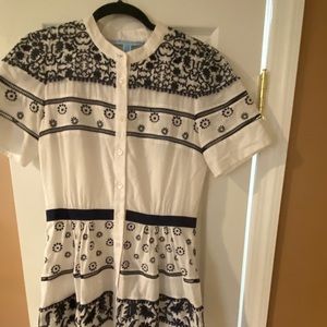 Draper James white embroidered midi dress